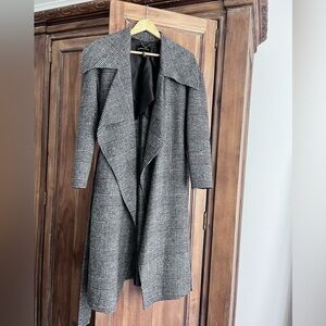 Like-new BCBG gray and black wool winter coat